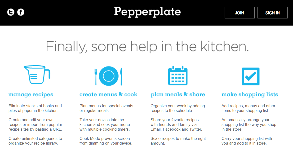 Pepperplate-meal-planning