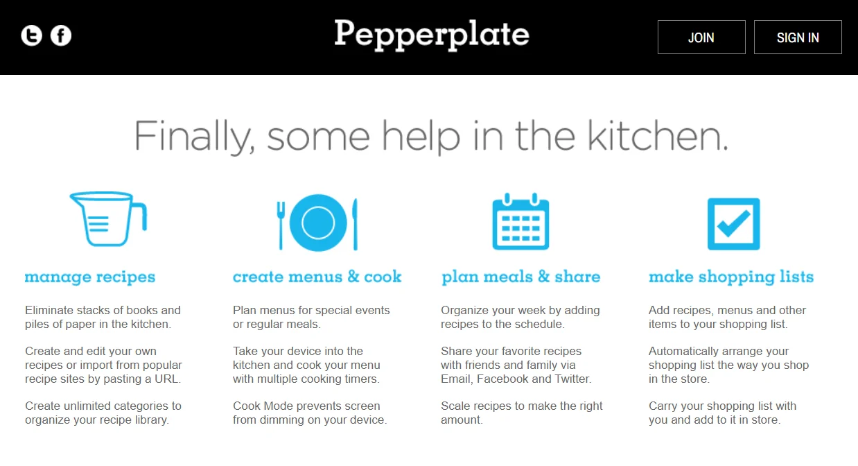 Pepperplate-meal-planning
