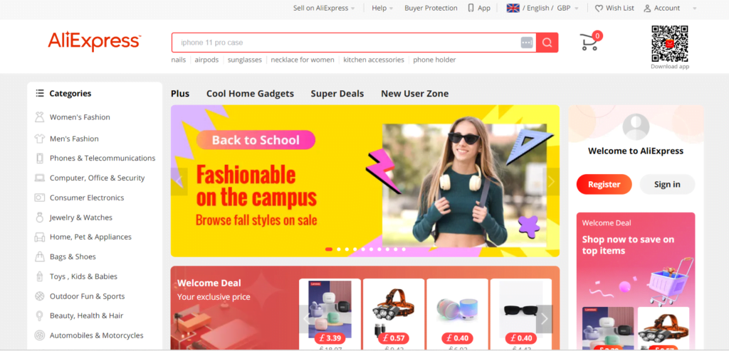 online shopping-Aliexpress-Shopclearly