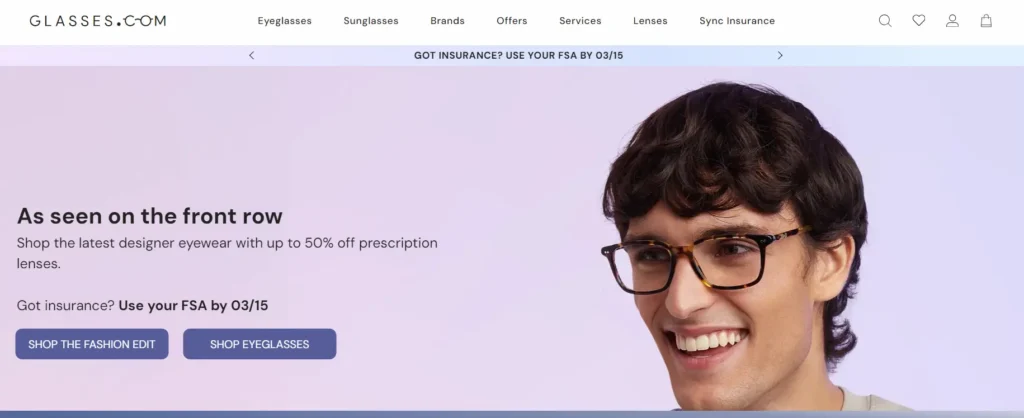 Online optical store-Glasses.com-Shopclearly
